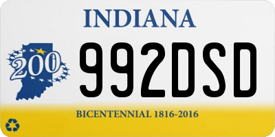 IN license plate 992DSD