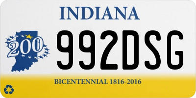 IN license plate 992DSG