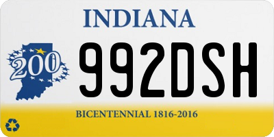 IN license plate 992DSH