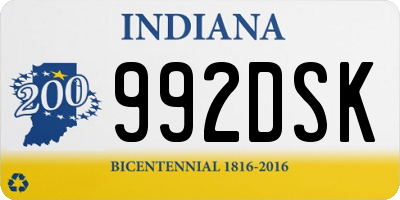 IN license plate 992DSK