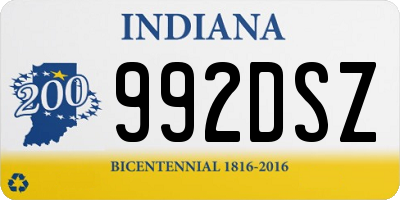 IN license plate 992DSZ