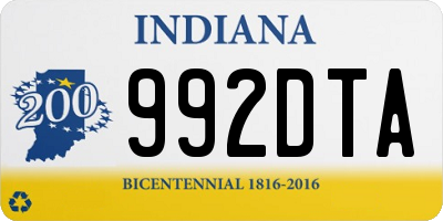 IN license plate 992DTA