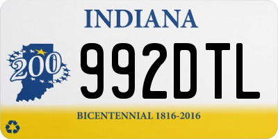 IN license plate 992DTL