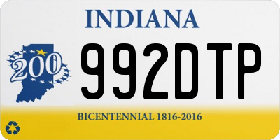 IN license plate 992DTP