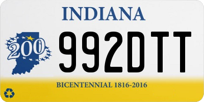 IN license plate 992DTT