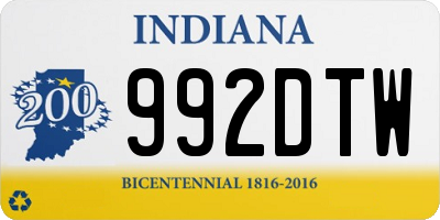 IN license plate 992DTW