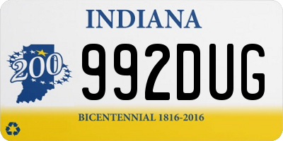 IN license plate 992DUG