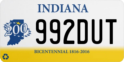 IN license plate 992DUT