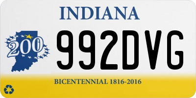 IN license plate 992DVG