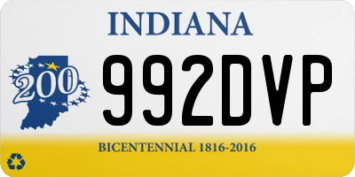 IN license plate 992DVP