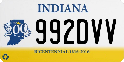 IN license plate 992DVV