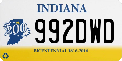 IN license plate 992DWD