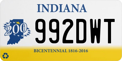 IN license plate 992DWT