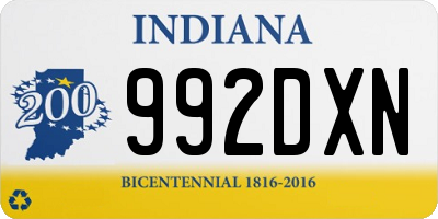 IN license plate 992DXN