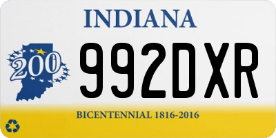 IN license plate 992DXR