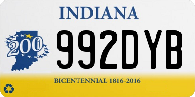 IN license plate 992DYB