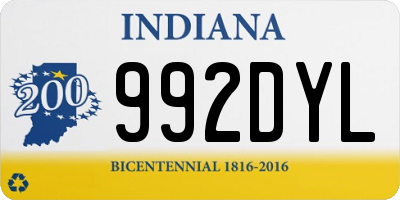 IN license plate 992DYL