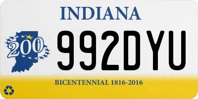 IN license plate 992DYU