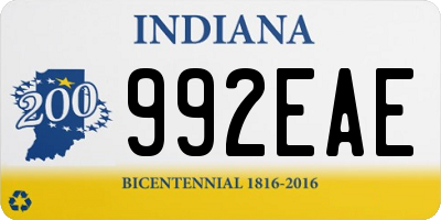 IN license plate 992EAE
