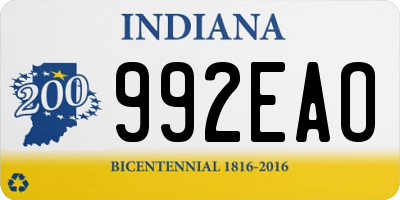 IN license plate 992EAO