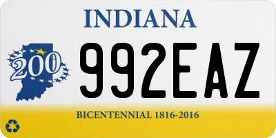 IN license plate 992EAZ