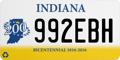 IN license plate 992EBH