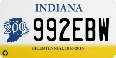 IN license plate 992EBW