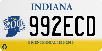 IN license plate 992ECD