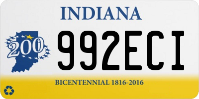 IN license plate 992ECI