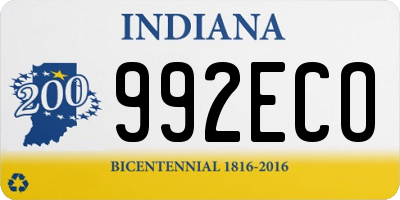 IN license plate 992ECO