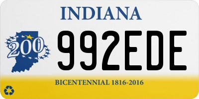 IN license plate 992EDE