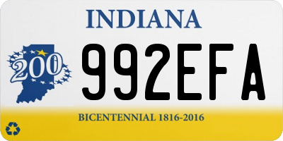 IN license plate 992EFA