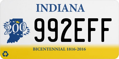 IN license plate 992EFF