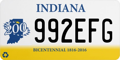 IN license plate 992EFG