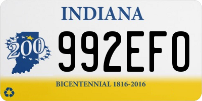 IN license plate 992EFO
