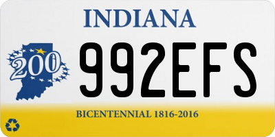 IN license plate 992EFS