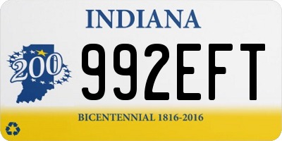 IN license plate 992EFT