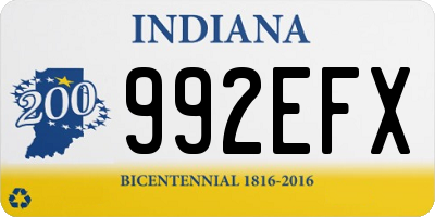 IN license plate 992EFX