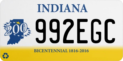 IN license plate 992EGC