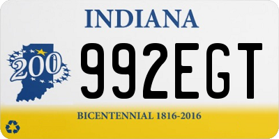 IN license plate 992EGT