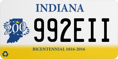 IN license plate 992EII