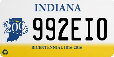 IN license plate 992EIO