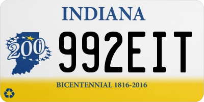 IN license plate 992EIT