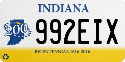 IN license plate 992EIX