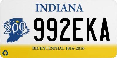 IN license plate 992EKA