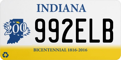 IN license plate 992ELB