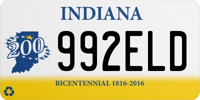 IN license plate 992ELD