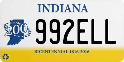 IN license plate 992ELL