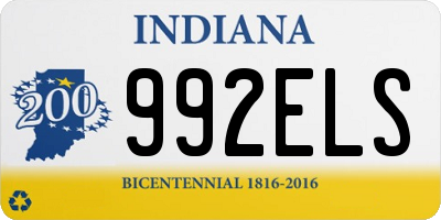 IN license plate 992ELS