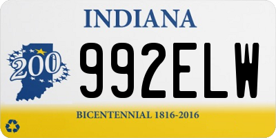 IN license plate 992ELW